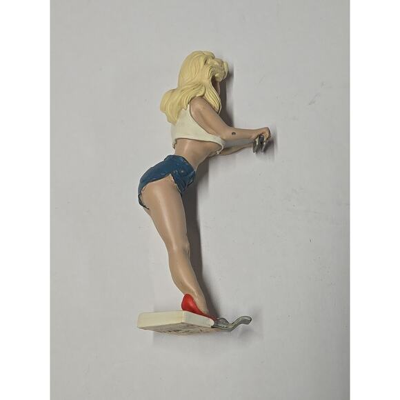 VINTAGE Bottoms Up R. Demars for Ganz Beer/Soda Can Holder Pin Up Figure - Picture 2 of 8